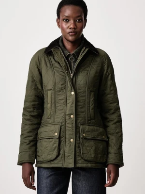 Barbour kurtka pikowana damska zielony