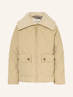 Barbour Kurtka Pikowana Eva Z Sztucznym Futrem beige