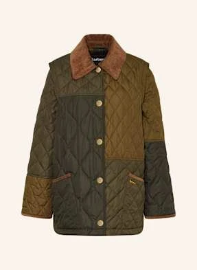 Barbour Kurtka Pikowana Lorrie Z Odpinanymi Rękawami gruen