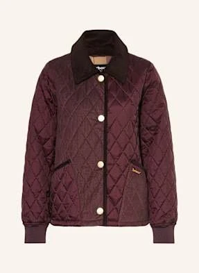 Barbour Kurtka Pikowana Marla Z Mieszanki Materiałów rot