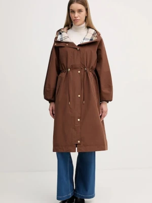 Barbour kurtka przeciwdeszczowa kolor brązowy przejściowa LWB0912