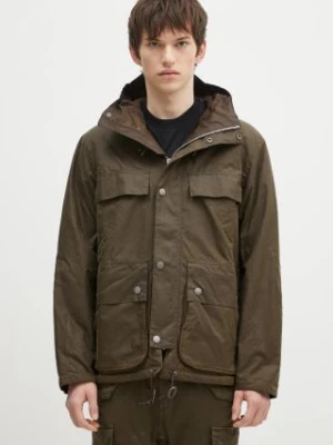 Barbour kurtka Re-Engineered Durham Wax Jacket męska kolor brązowy przejściowa oversize MWX2332