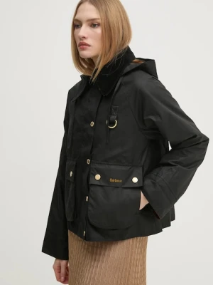Barbour kurtka Reighton Wax damska kolor czarny przejściowa oversize LWX1397