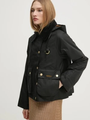 Barbour kurtka Reighton Wax damska kolor czarny przejściowa oversize LWX1397