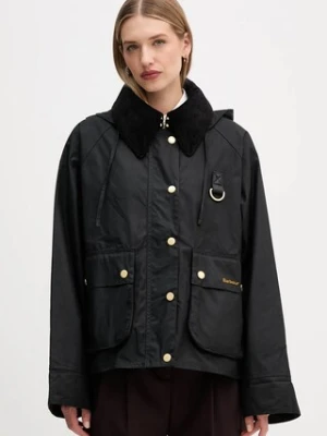 Barbour kurtka Reighton Wax damska kolor czarny przejściowa oversize LWX1397