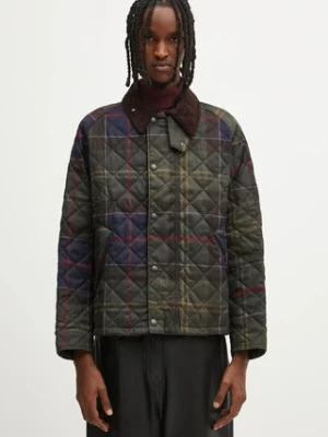 Barbour kurtka Tartan Transport Quilted Jacket kolor zielony przejściowa MQU1869TN14