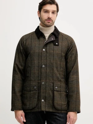 Barbour kurtka wełniana BEDALE kolor brązowy przejściowa MWO0288