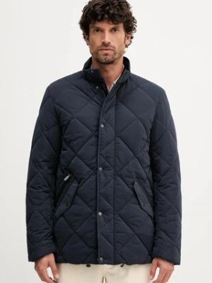 Barbour kurtka Winter Chelsea Quilted Jacket męska kolor granatowy przejściowa MQU1686