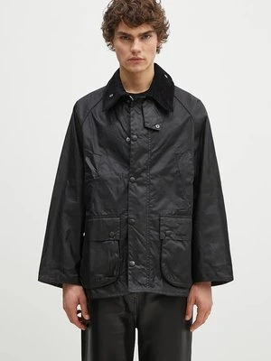 Barbour kurtka woskowana OS Bedale Wax Jacket kolor czarny przejściowa oversize MWX1679