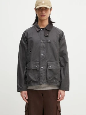 Barbour kurtka woskowana Utility Spey Wax kolor szary przejściowa MWX2287