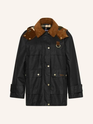 Barbour Kurtka Wrenwood Wax Z Odpinanym Kapturem braun brązowy