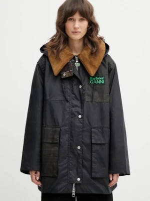 Barbour kurtka x Ganni Hooded Duffle Wax