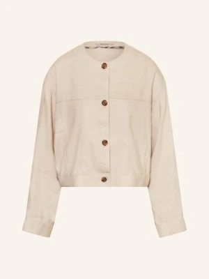Barbour Kurtka Z Klapami Gabby Z Lnem beige
