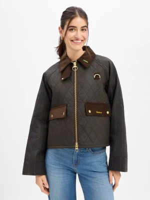 Barbour Kurtka z wosku Kobiety Bawełna zielony