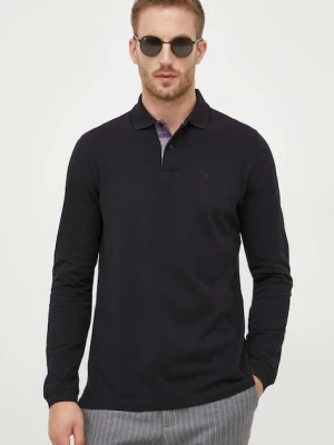 Barbour longsleeve bawełniany czarny