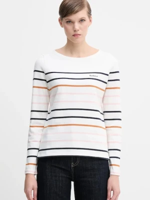Barbour longsleeve bawełniany HAWKINS kolor beżowy LML0894