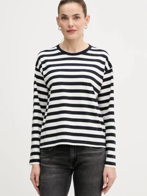 Barbour longsleeve bawełniany kolor granatowy LML0872