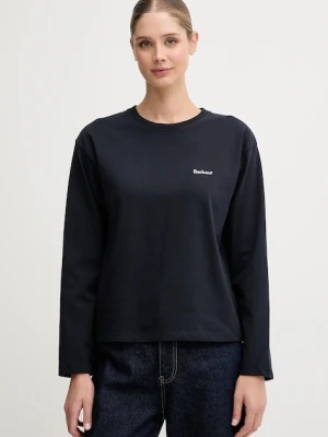 Barbour longsleeve bawełniany LAVENSDALE kolor granatowy LML0899