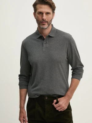 Barbour longsleeve bawełniany szary