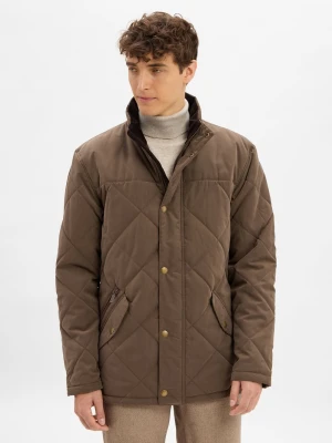 Barbour Męska kurtka pikowana - Elter Mężczyźni brązowy jednolity,