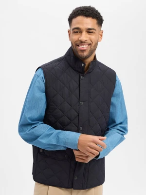 Barbour Męska pikowana kamizelka - Lowerdale Mężczyźni Sztuczne włókno niebieski jednolity,