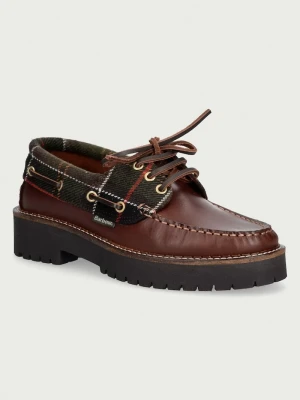 Barbour mokasyny damskie skórzane Darras brązowy