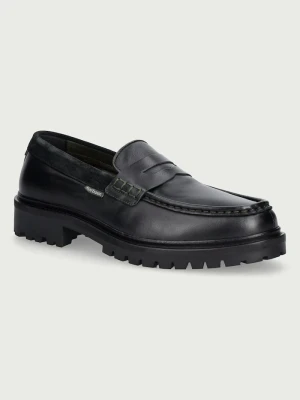 Barbour mokasyny męskie skórzane Croxton czarny