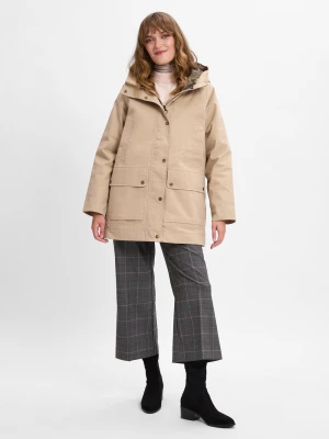 Barbour Parka damska Kobiety Bawełna beżowy jednolity,