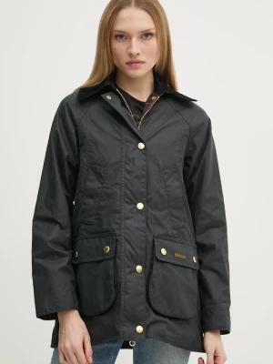 Barbour parka damska z bawełną BEADNELL granatowy