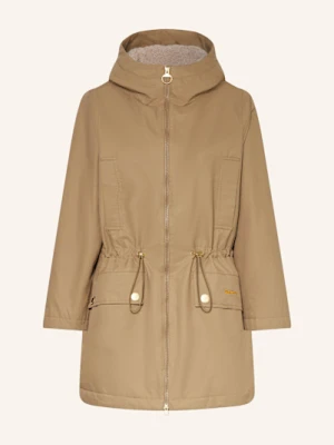 Barbour Parka Inola Z Pluszowym Materiałem beige