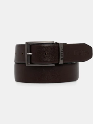 Barbour pasek skórzany dwustronny męski kolor czarny MAC0481