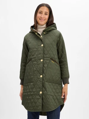 Barbour Pikowany płaszcz damski - Hilary Kobiety zielony jednolity,