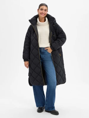 Barbour Pikowany płaszcz damski - Kirkton Puffer Kobiety Sztuczne włókno czarny jednolity,
