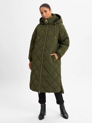 Barbour Pikowany płaszcz damski - Kirkton Puffer Kobiety Sztuczne włókno zielony jednolity,