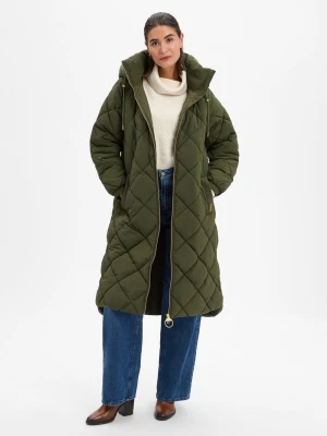 Barbour Pikowany płaszcz damski - Kirkton Puffer Kobiety Sztuczne włókno zielony jednolity,