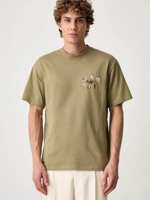 Barbour Pin Badge Graphic T-shirt bawełniany męski