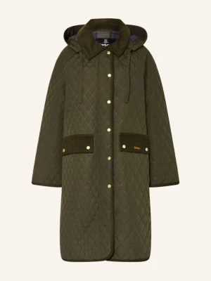 Barbour Płaszcz Pikowany Ravensden Quilt Z Odpinanym Kapturem gruen KHAKI