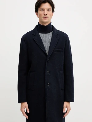 Barbour płaszcz wełniany KIRKBRIDGE granatowy