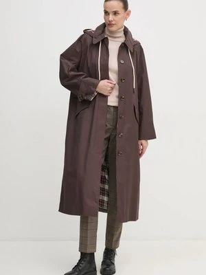 Barbour płaszcz X Alexa Natalie Trench Coat damski kolor brązowy przejściowy LWB0907