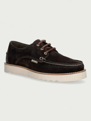 Barbour półbuty męskie zamszowe Aydon brązowy