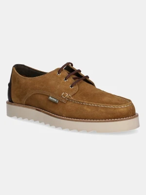 Barbour półbuty zamszowe Aydon męskie kolor brązowy MFO0823BR13