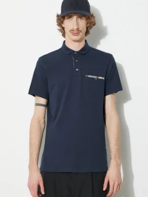 Barbour polo bawełniane Corpatch Polo kolor granatowy gładki MML1071