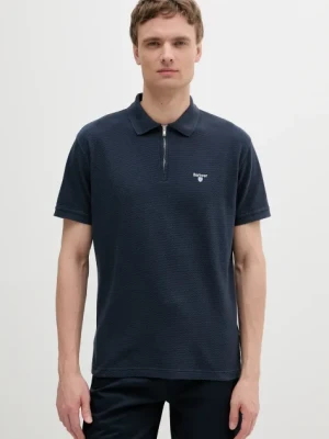 Barbour polo bawełniane Hingham Polo Shirt męski kolor granatowy gładki MML1458