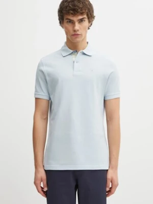 Barbour polo bawełniane Tartan Pique Polo kolor niebieski z aplikacją MML0012