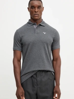 Barbour polo bawełniane Tartan Pique Polo kolor szary z aplikacją MML0012