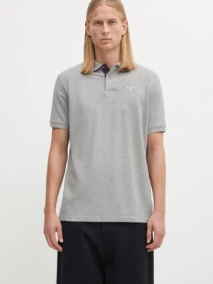 Barbour polo bawełniane Tartan Pique Polo kolor szary z aplikacją MML0012