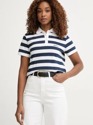 Barbour polo damskie bawełniane Ashbourne granatowy