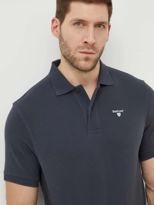 Barbour polo męskie bawełniane ESSENTIALS granatowy