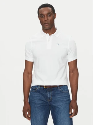 Barbour Polo Original Sports MML0358WH11 Biały Tailored Fit