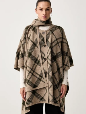 Barbour poncho damskie z wełną Vienna beżowy
